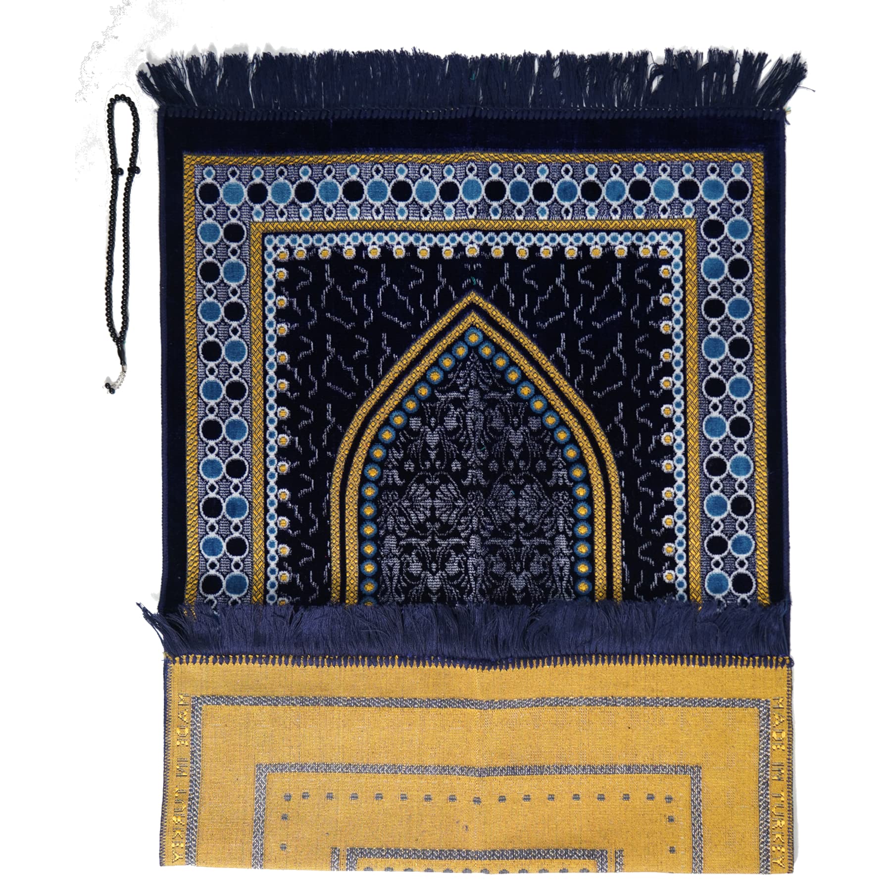 namaz さま Prayer Mat (+ FREE Prayer Beads Tasbih) Islamic Namaz Texture